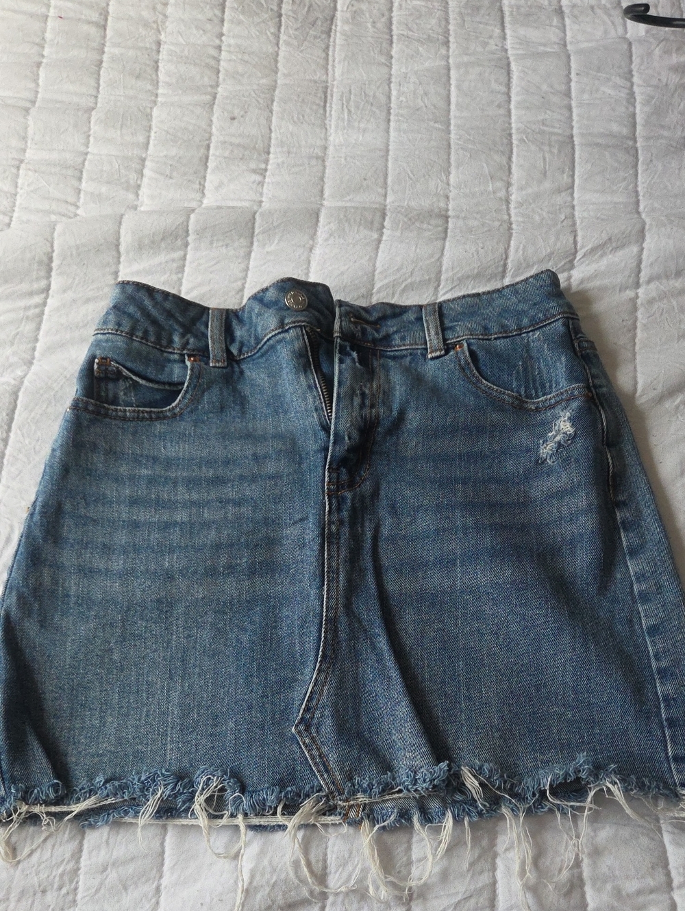 wild fable Blue Distressed Denim Mini Skirt